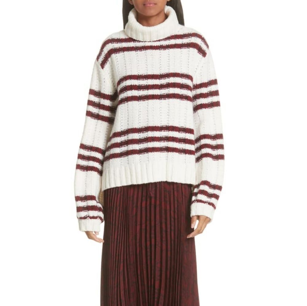 A.L.C Zaira Stripe Turtleneck Sweater
